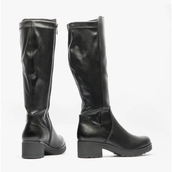 25606-29-001 Ladies Tall Zip-Up Boots Black