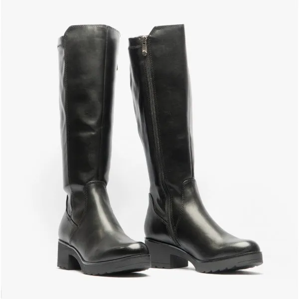 25606-29-001 Ladies Tall Zip-Up Boots Black