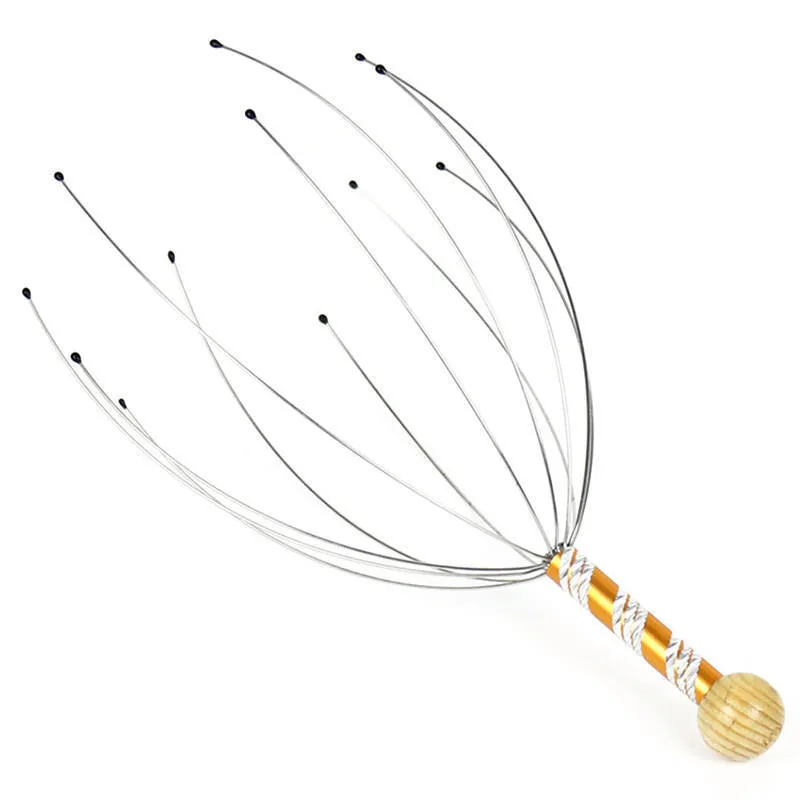 4 Pcs Octopus Head Neck Massager Stress Relax Therapy Claw