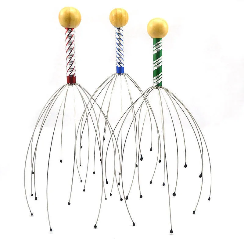 4 Pcs Octopus Head Neck Massager Stress Relax Therapy Claw