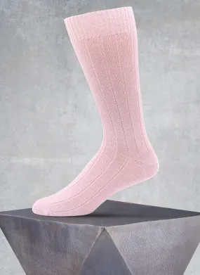 75% Cashmere Rib Sock in Lavender