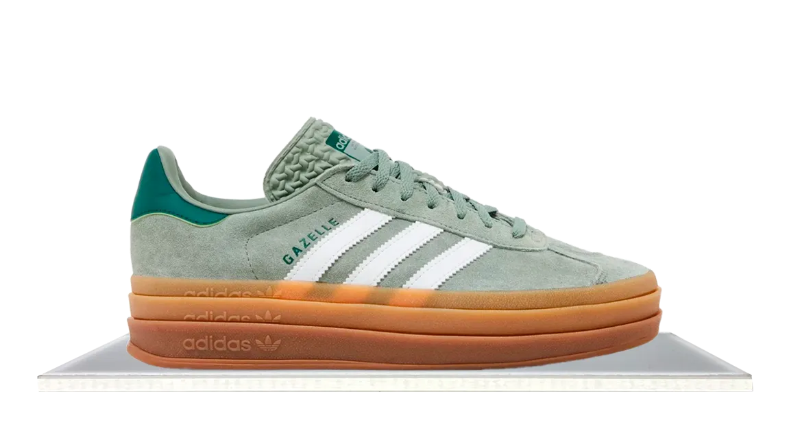 Adidas Gazelle Bold Silver Green Gum