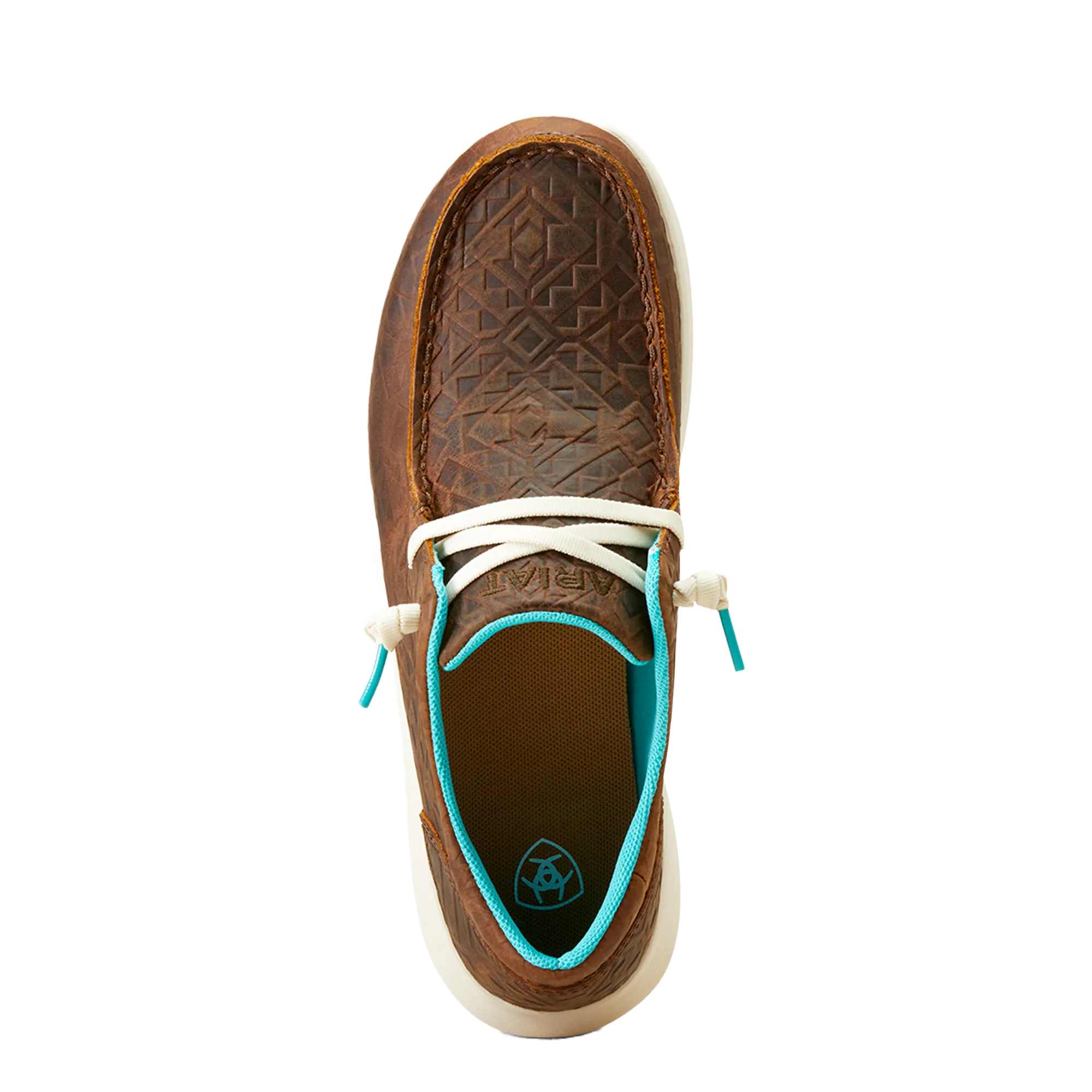 Ariat Ladies Hilo Brown Blanket Embossed Slip On Shoes 10047015