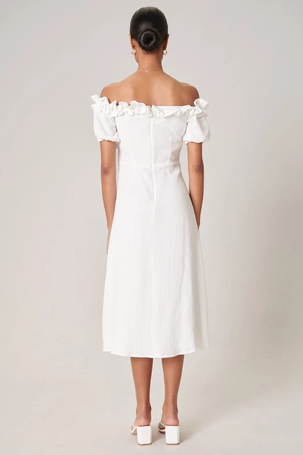 Barcelona Off the Shoulder Midi Dress