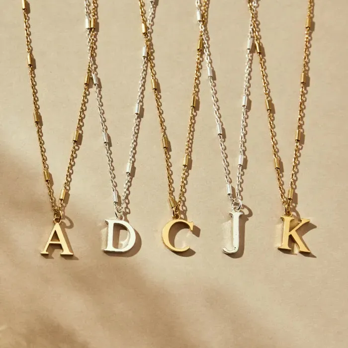 ChloBo Initial Pendant Necklace Sterling Silver