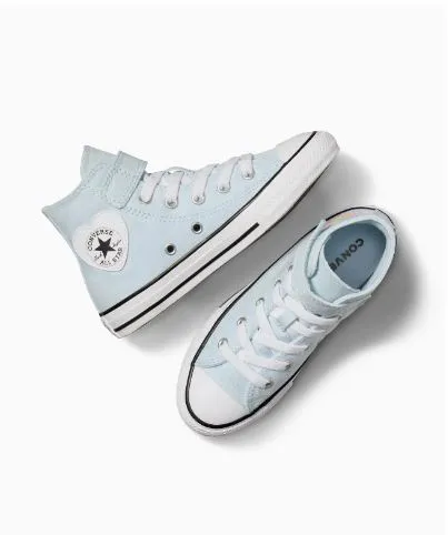CONVERSE KID'S CHUCK TAYLOR ALL-STAR HEART PATCH LIGHT BLUE SNEAKER SHOES