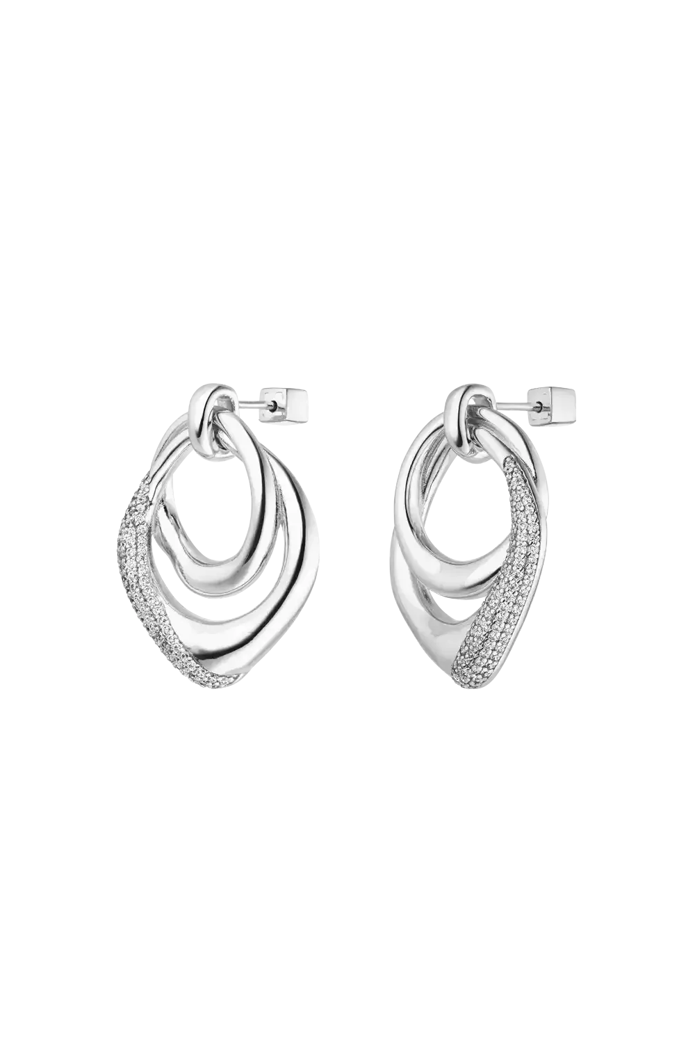 Crystal Galaxy Earrings Silver