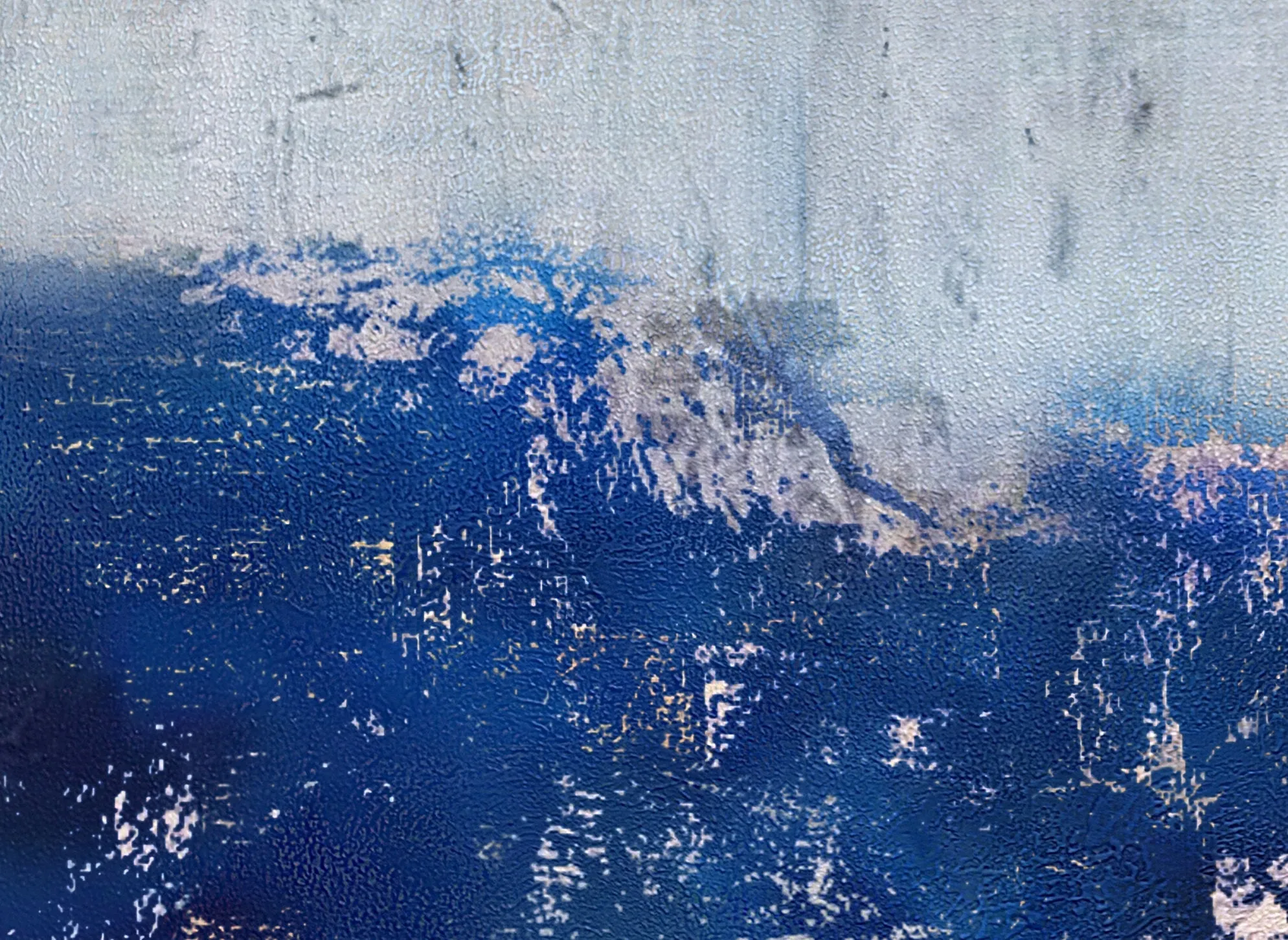 Deep Blue Abstract Painting Canvas Art Large Size Np058