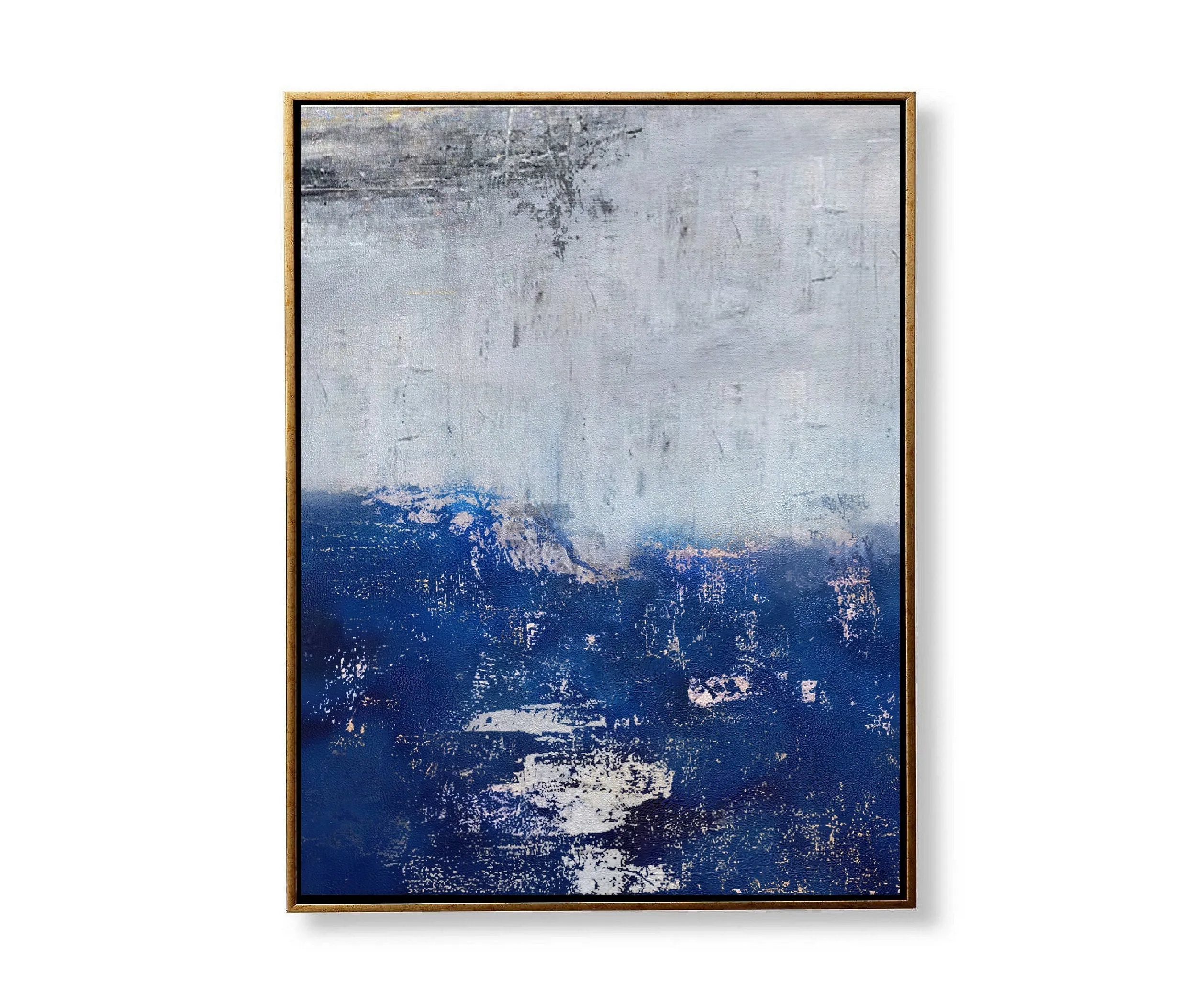 Deep Blue Abstract Painting Canvas Art Large Size Np058