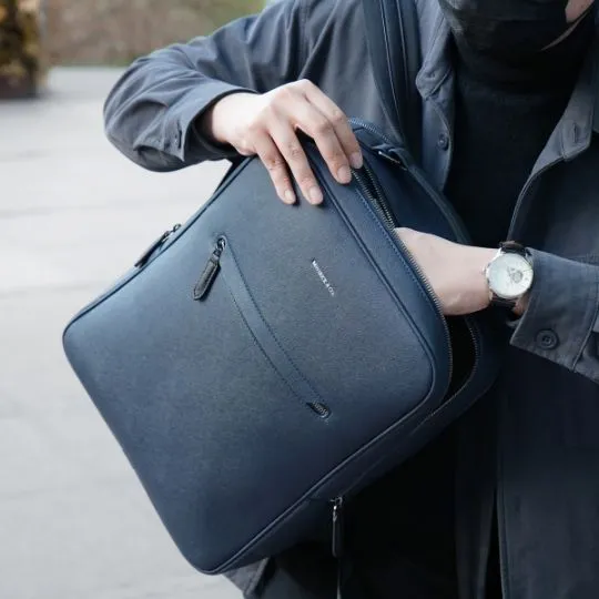 Earthen Recycled Leather Backpack