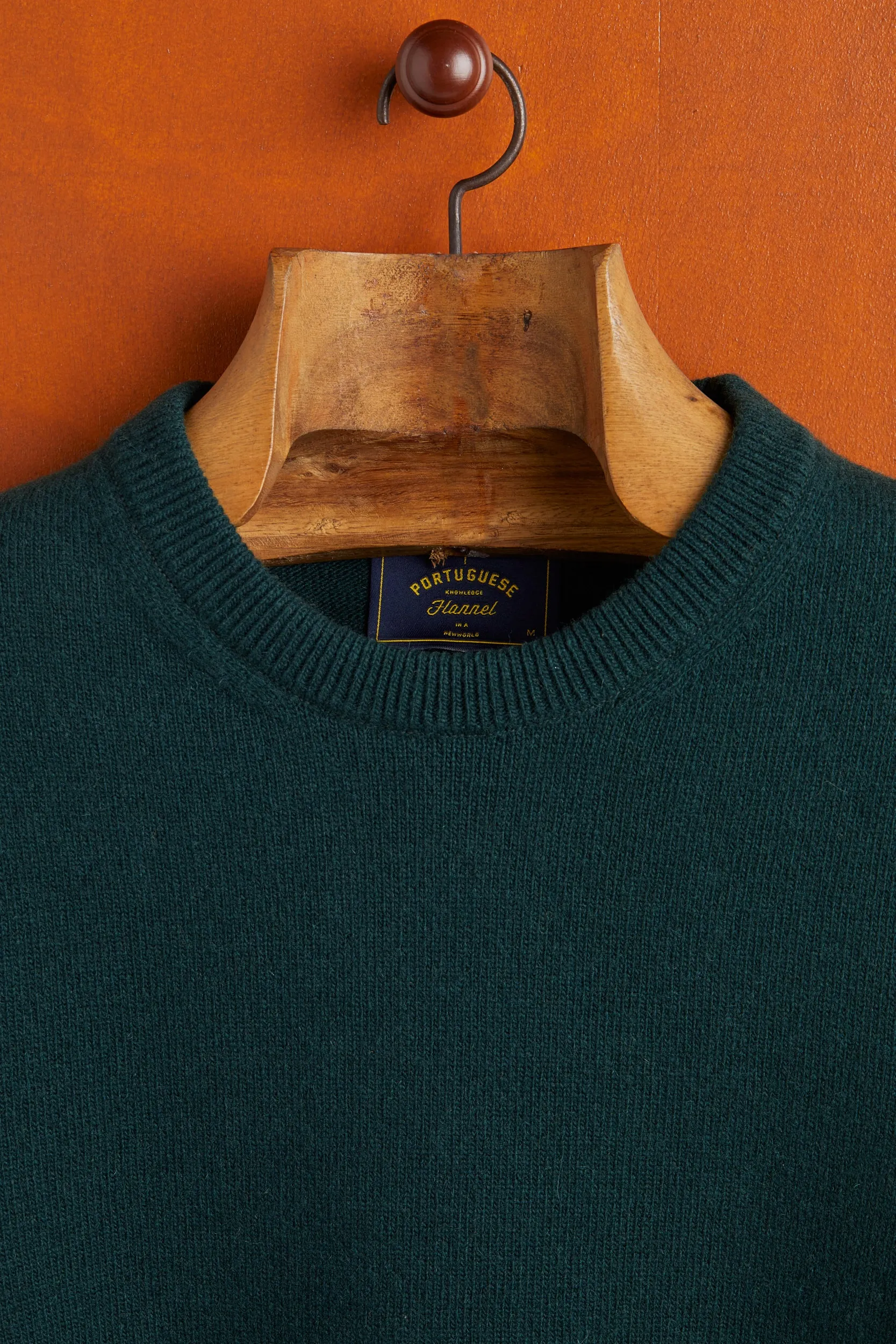 Extrafine Merino Wool Crew Neck - Green