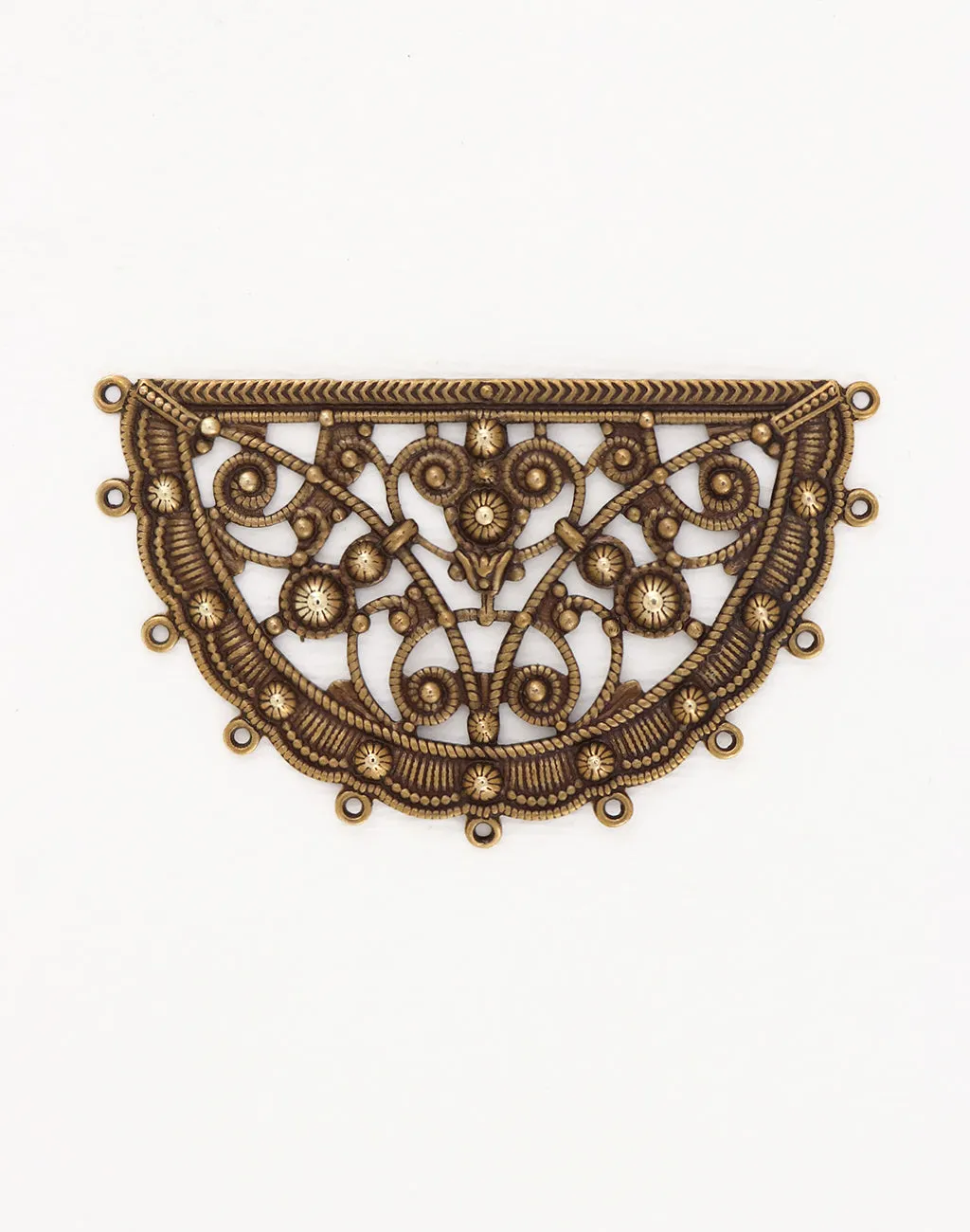 Fan Boho Filigree, 61x37mm, (1pc)