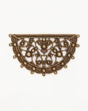 Fan Boho Filigree, 61x37mm, (1pc)
