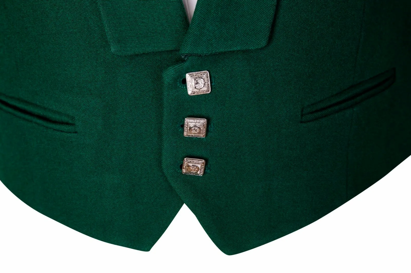 Green Prince Charlie Kilt Waistcoat - Ex Hire