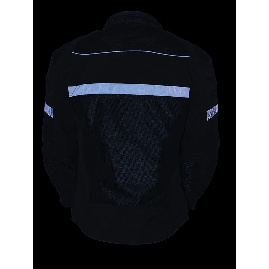 Ladies Black Nylon/Mesh Racing Jacket w/ Removable Armor