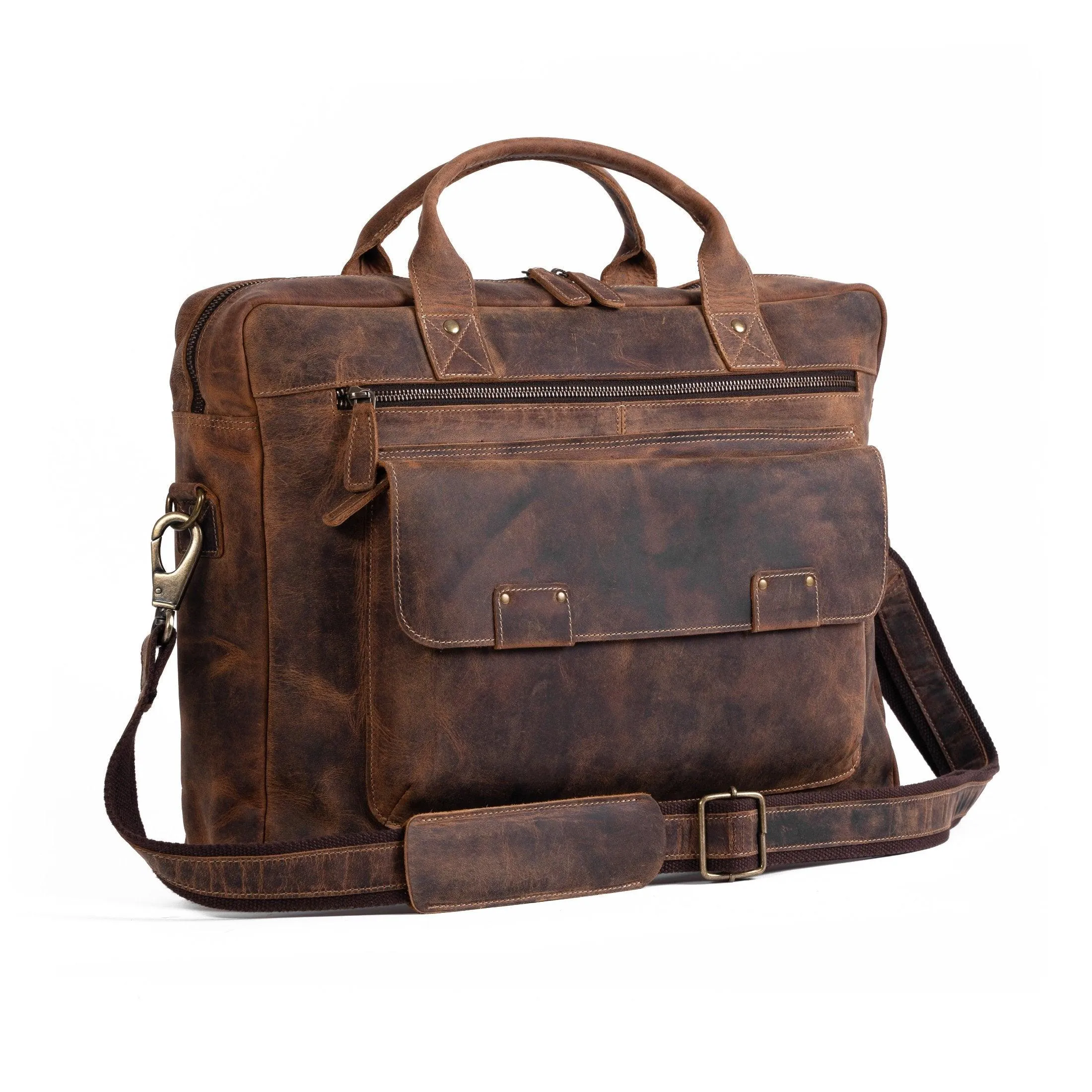 Leather briefcase 16 Inch Laptop Messenger Bags for Men and Women Best Office School College Briefcase Satchel Bag
