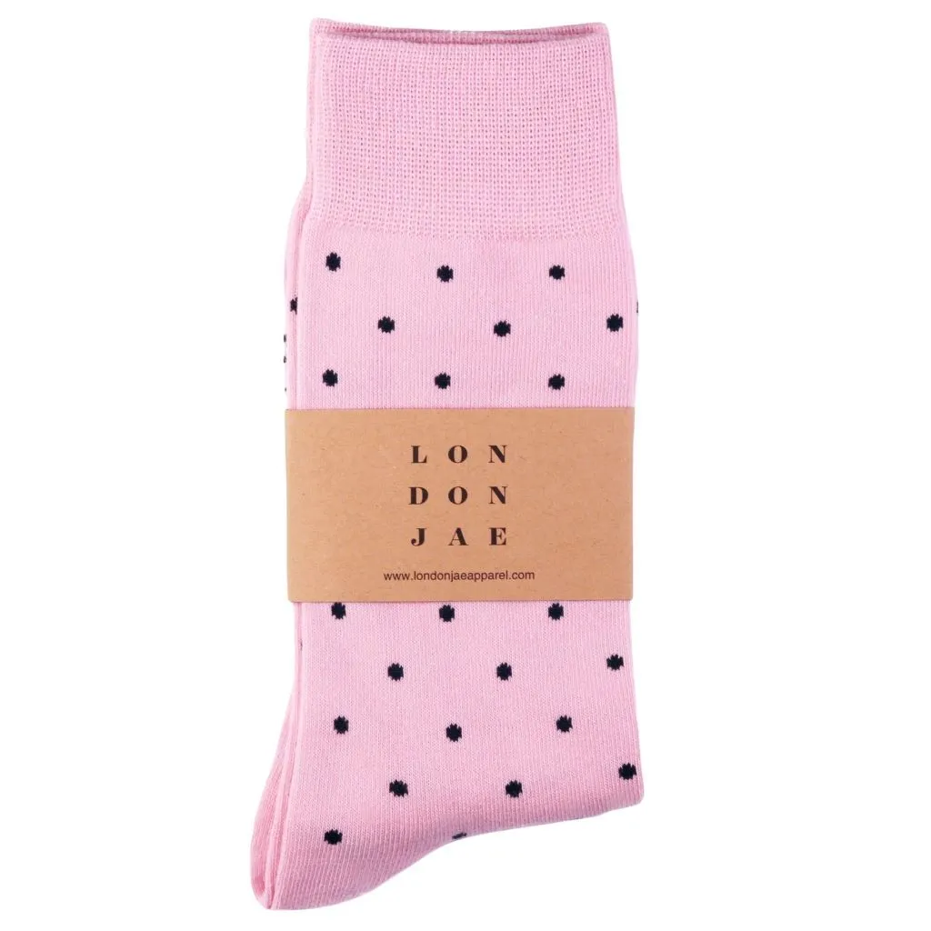 Pink with Black Dots Socks