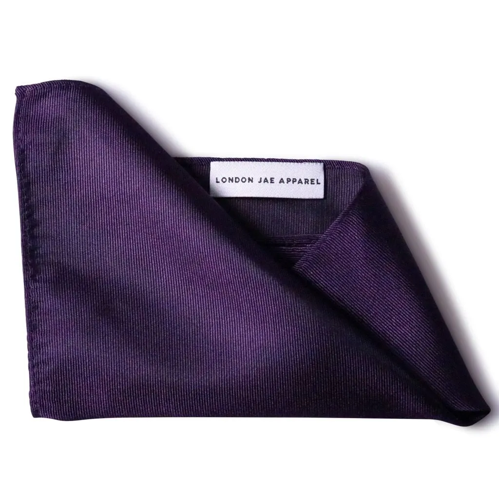 Plum Purple Silk Pocket Square