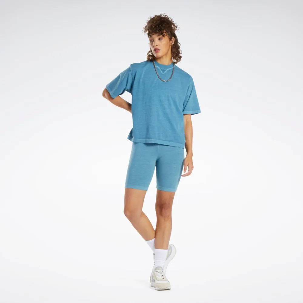 Reebok Apparel Women Classics Natural Dye Legging Shorts STEBLU