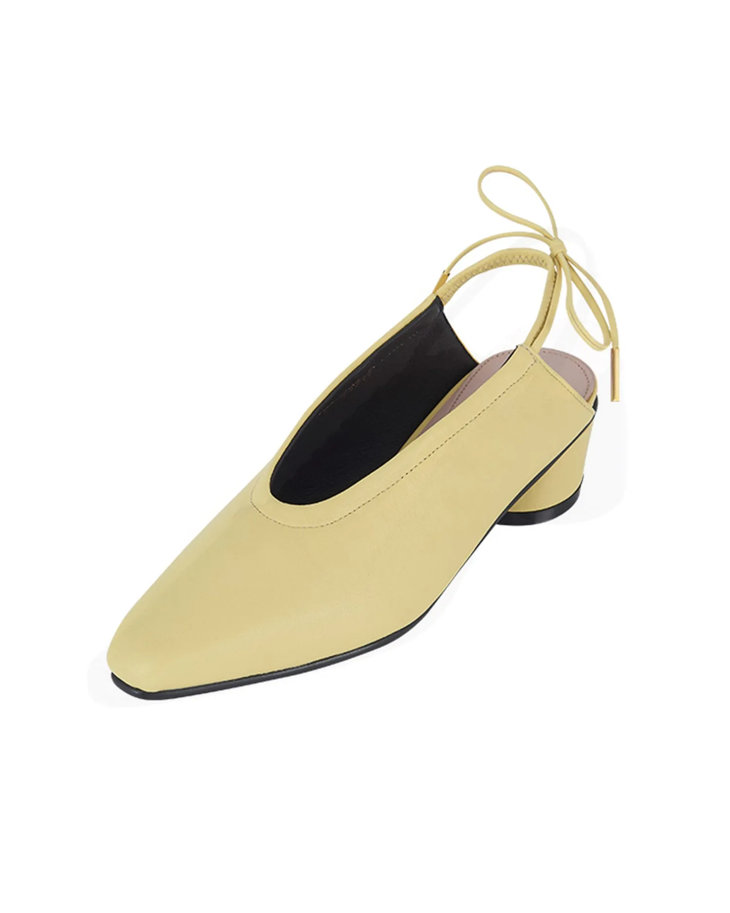 Ribbon Clear Slingback – Lemon