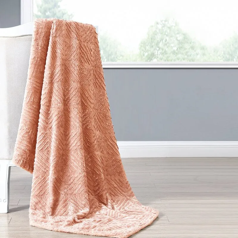 Sierri Faux Fur Microfiber Woven Throw
