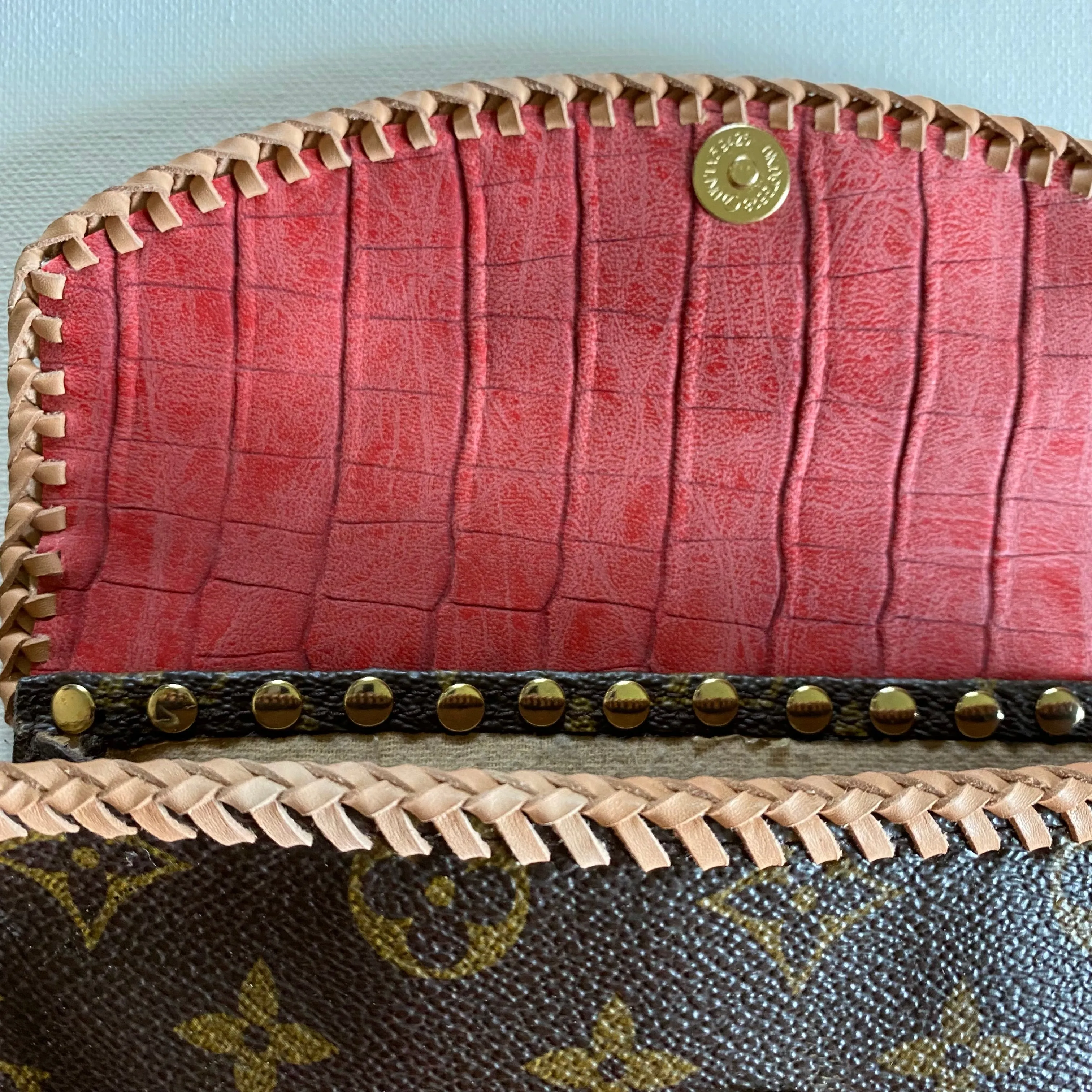The Junco - Vintage Monogram in Vachetta Crossbody Bag