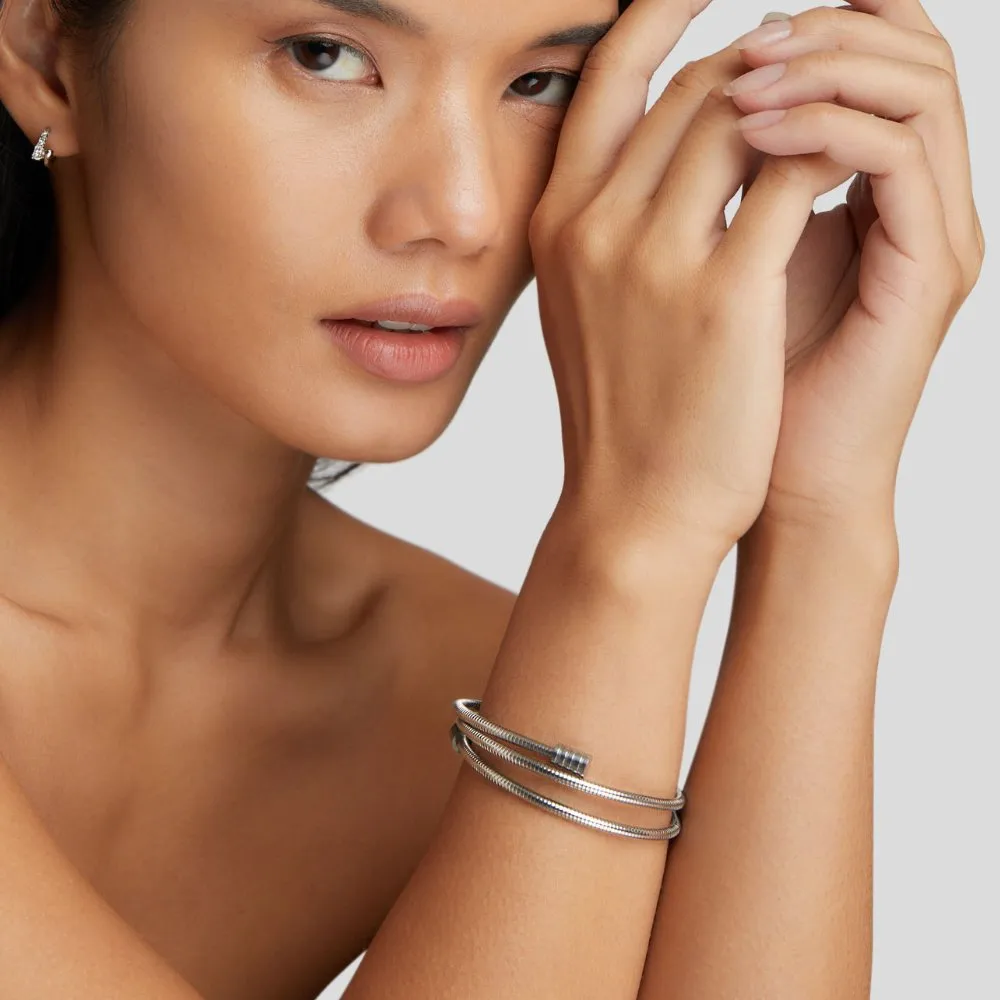 Twisted Silver Bracelet