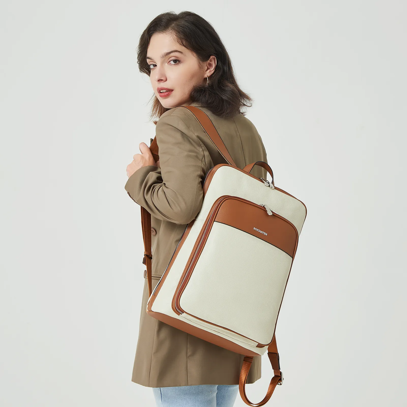 Vallis Large Real Leather Backpack Purse for Women