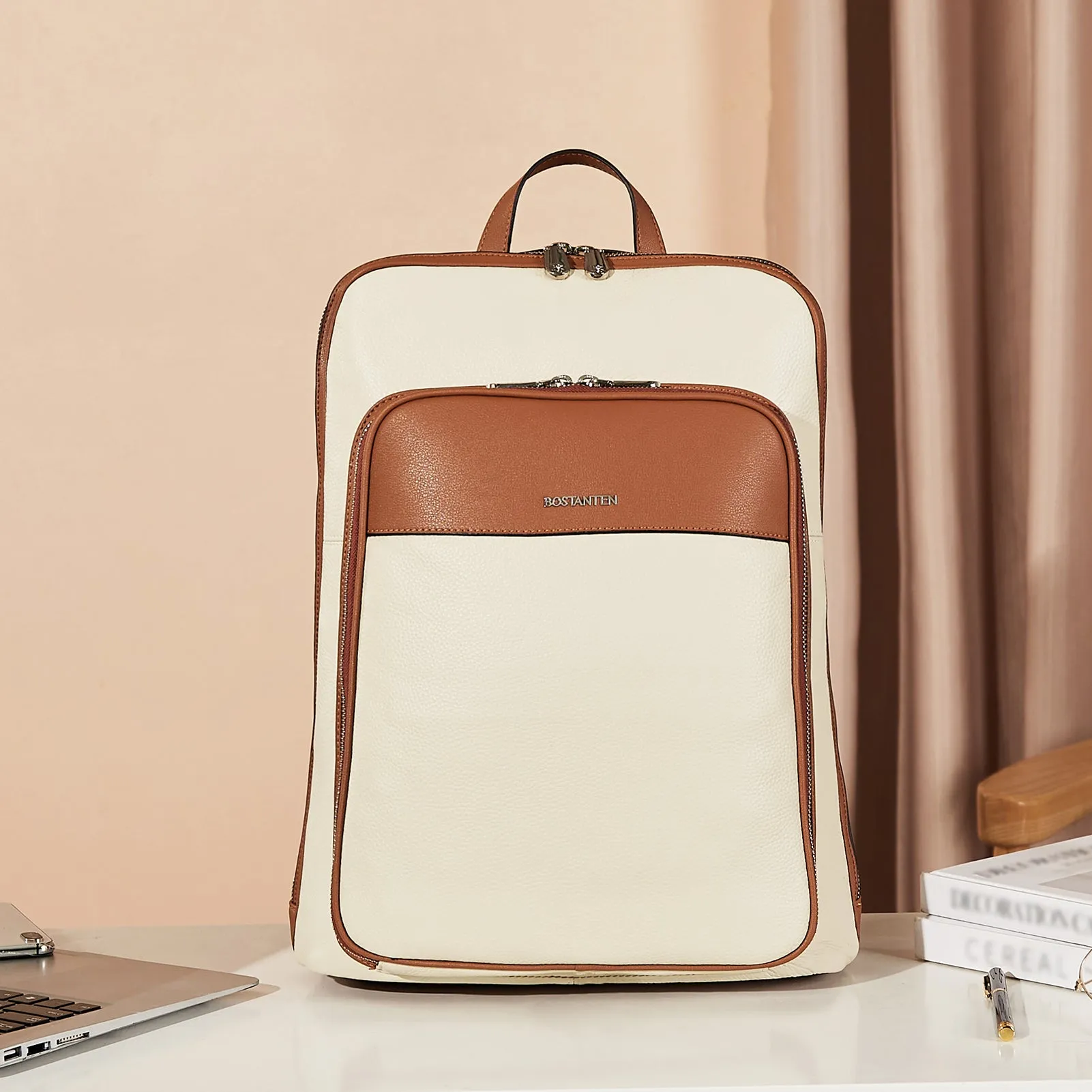 Vallis Large Real Leather Backpack Purse for Women