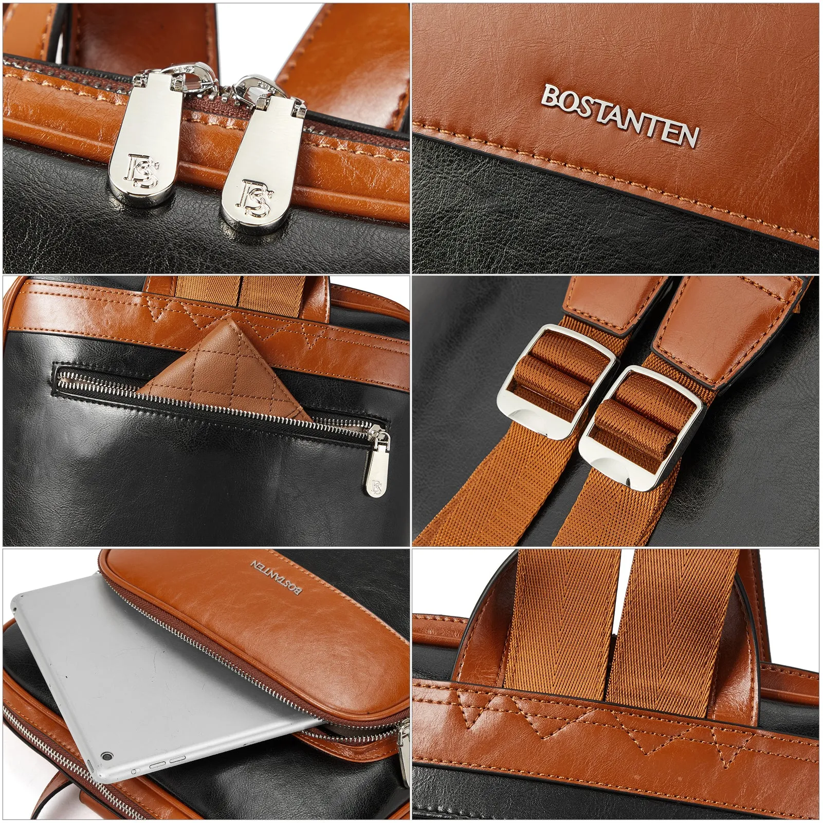 Vrba Large Genuine Leather Backpack Purse