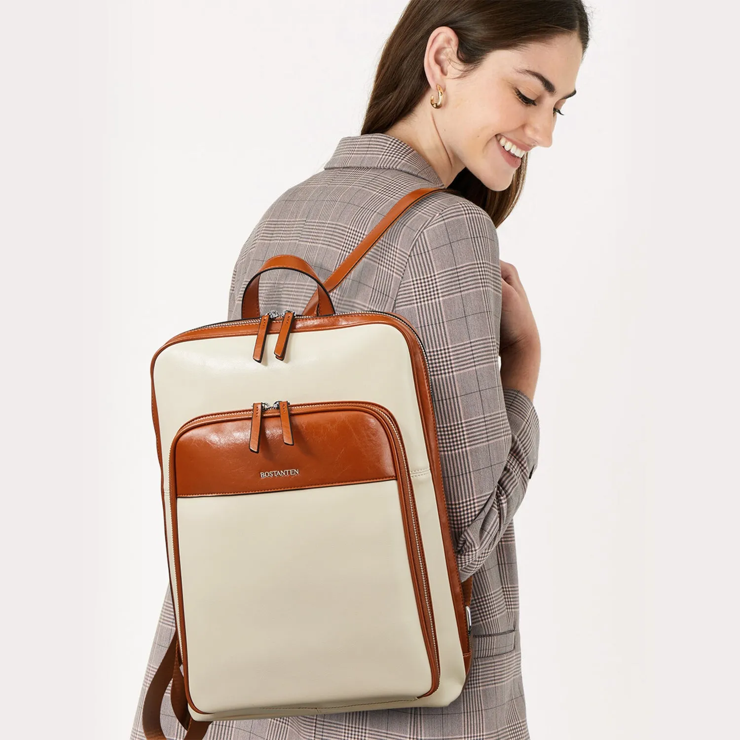 Vrba Large Genuine Leather Backpack Purse