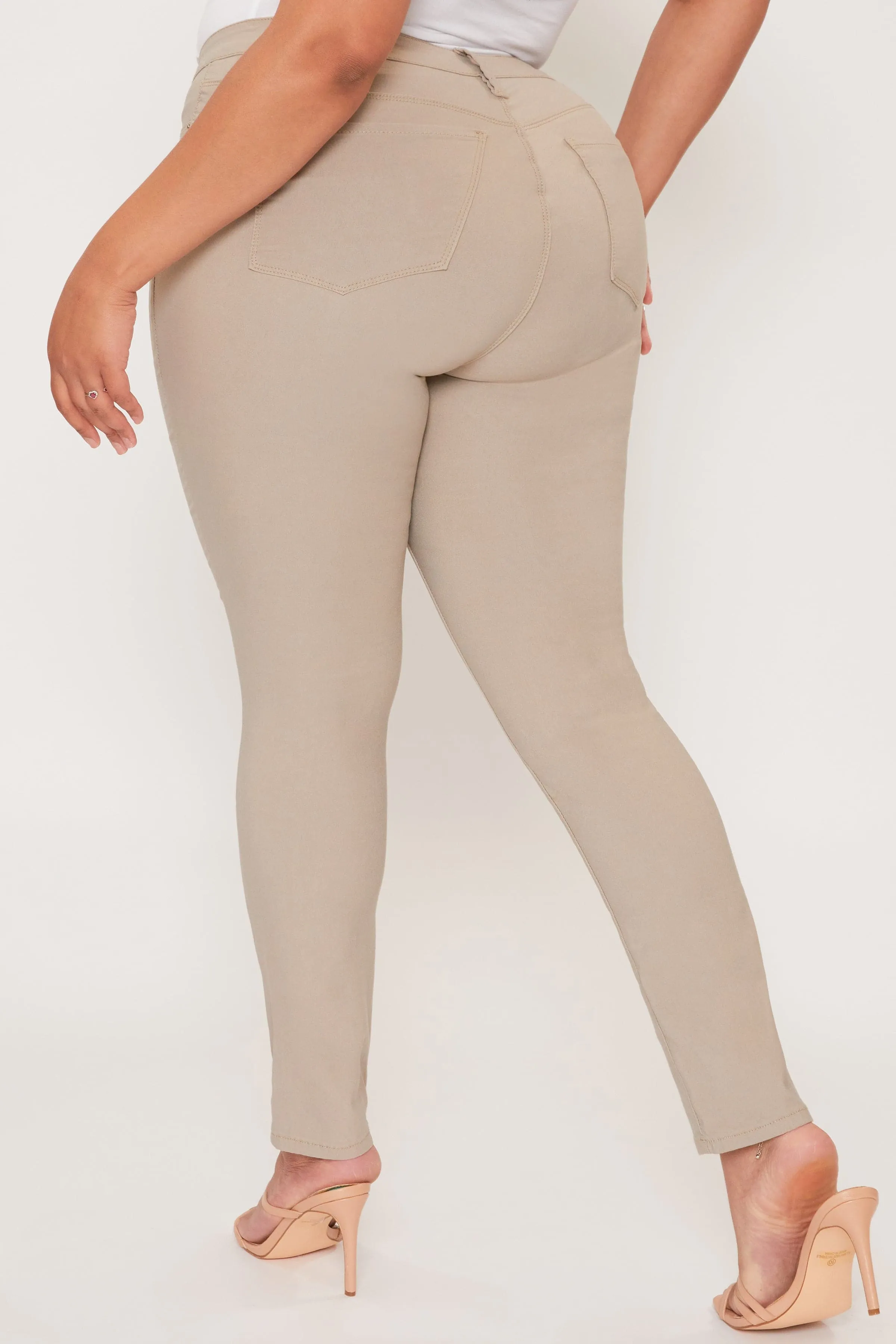 Women´s Plus Hyperstretch Skinny Pants, Taupe